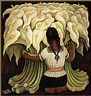 Girl with Lilies by Diego Rivera